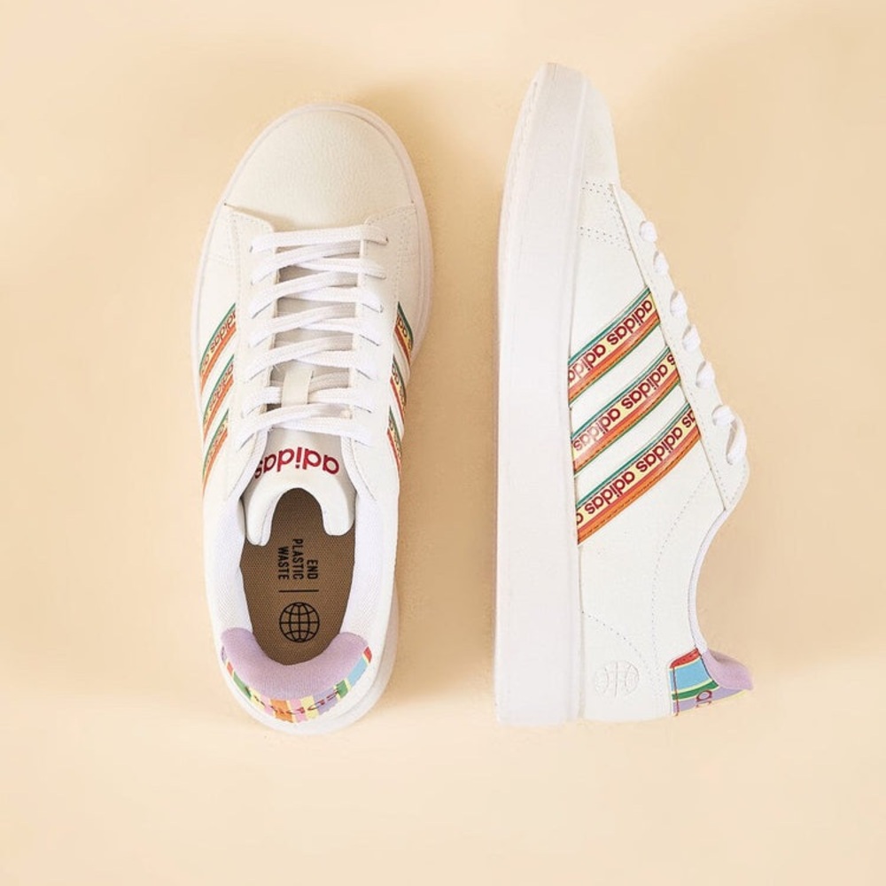 SOLD FARM Rio x Adidas Grand Court 2.0 Tennis Shoe Sneaker Footwear White EU 42 - Picture 3 of 12